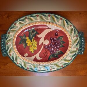 Certified International Pamela Gladding Oval Ceramic Serving Platter